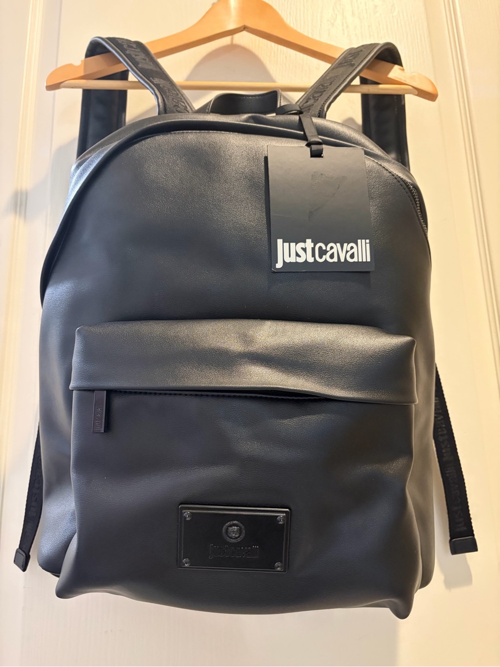 Just Cavalli Black Faux Leather Women's Backpack *Never Been Worn*